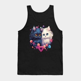 Persian Cat Couple Valentine Tank Top